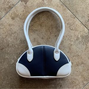 Brandy Melville Retro Navy White Shoulder Bag